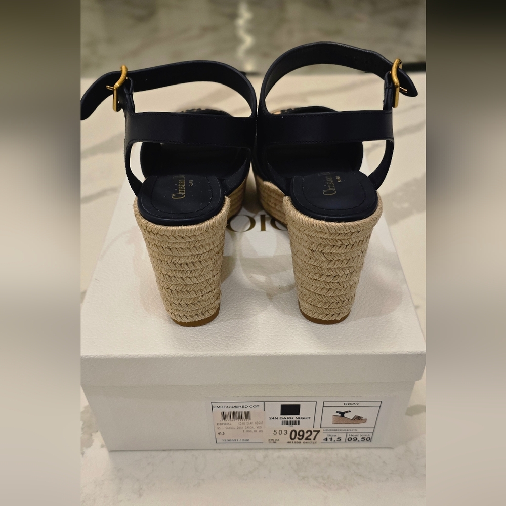 Dior Women's Black and Tan Sandals - Picture 2 of 8
